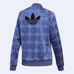 ADIDAS Originals Blue Hex-Pattern Track Jacket- NEW